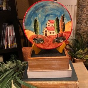 Hand Painted Ceramic Plate, Made in Italy